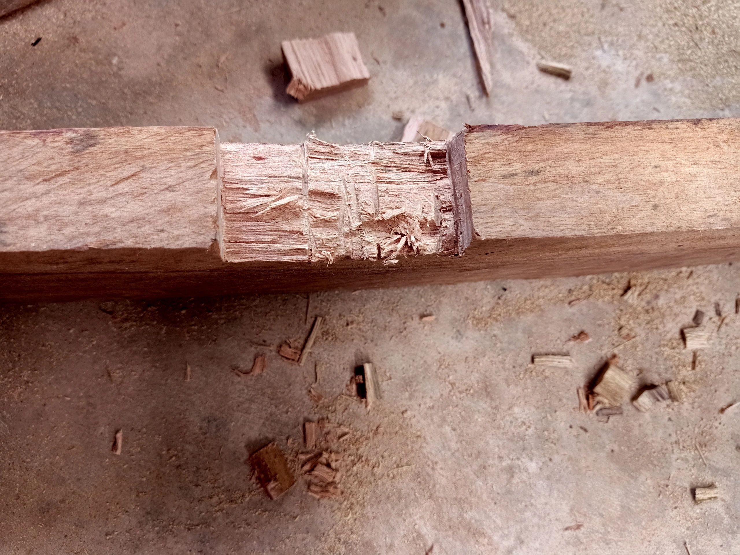 Close-up woodworking process for handmade products